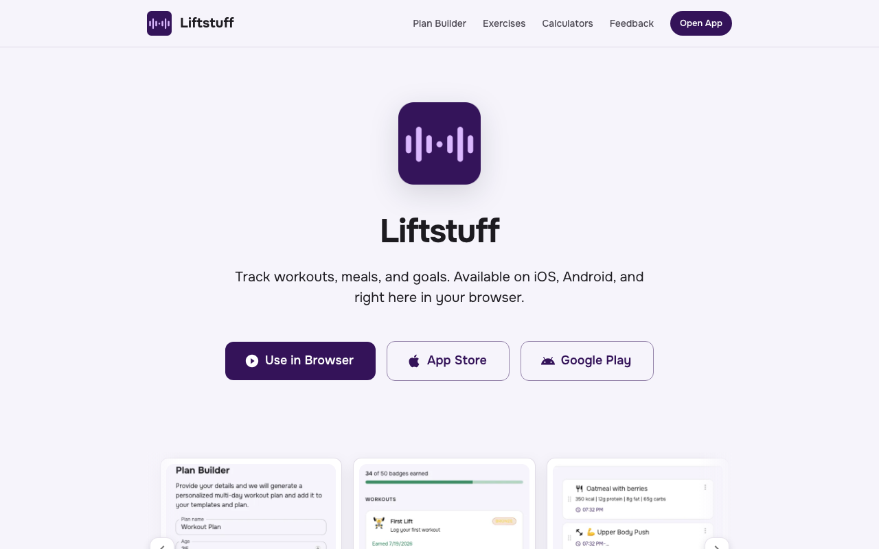 Liftstuff screenshot